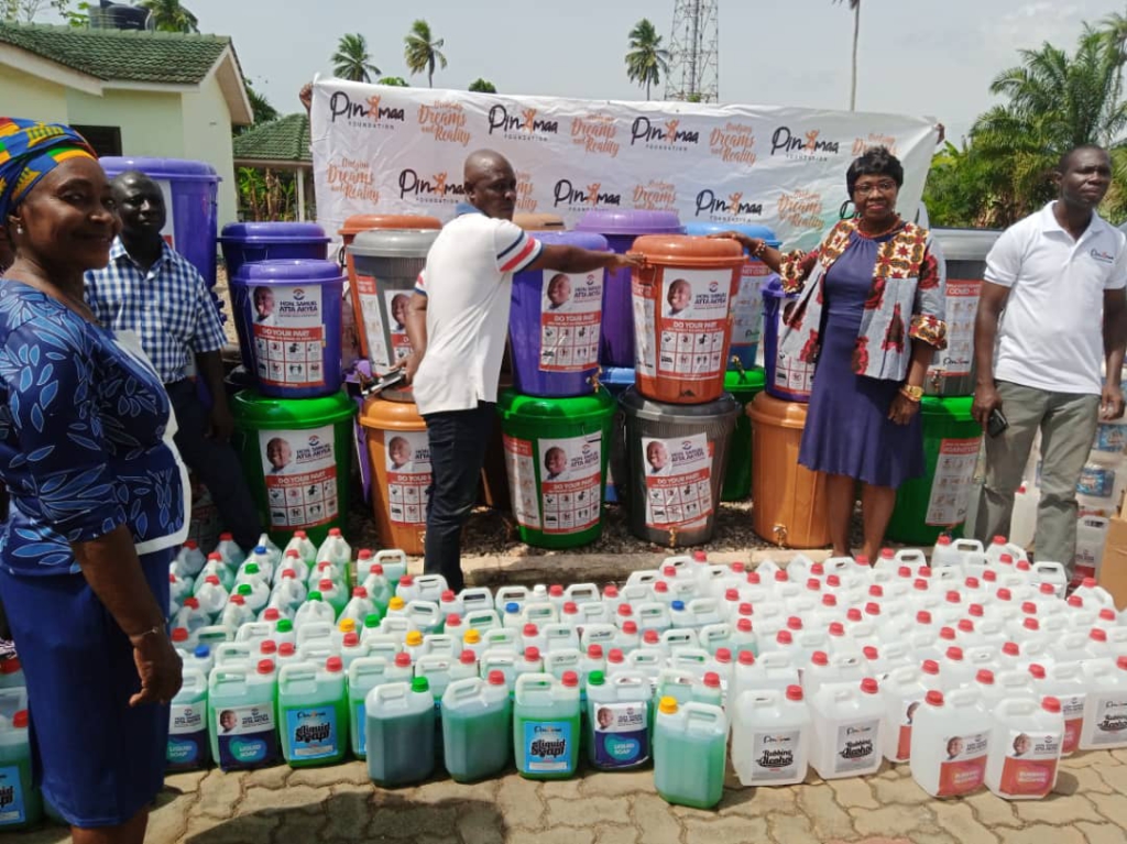 Dr Assibey-Yeboah, Samuel Atta Akyea donate sanitary items to their various constituencies