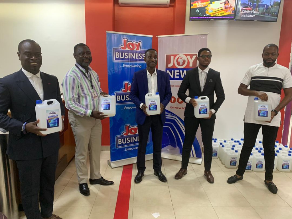 McDan Foundation donates 50 gallons of hand sanitisers to The Multimedia Group