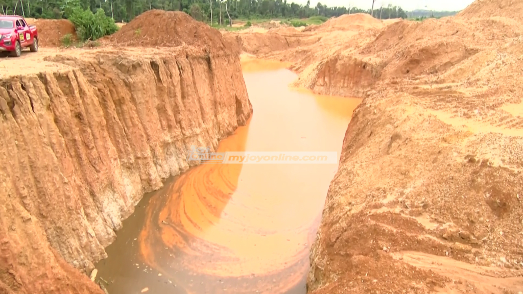 Illegal mining degraded forest 4