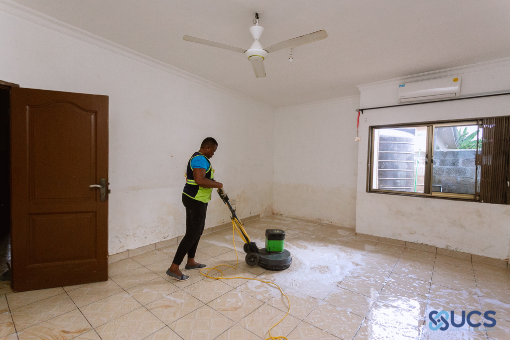 UCS Facility Management offers free cleaning services for flood victims at Nana Krom