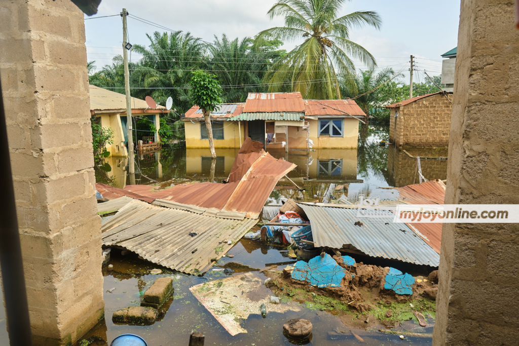 Photos: Life on water in now-flooded Mepe after Akosombo Dam spillage