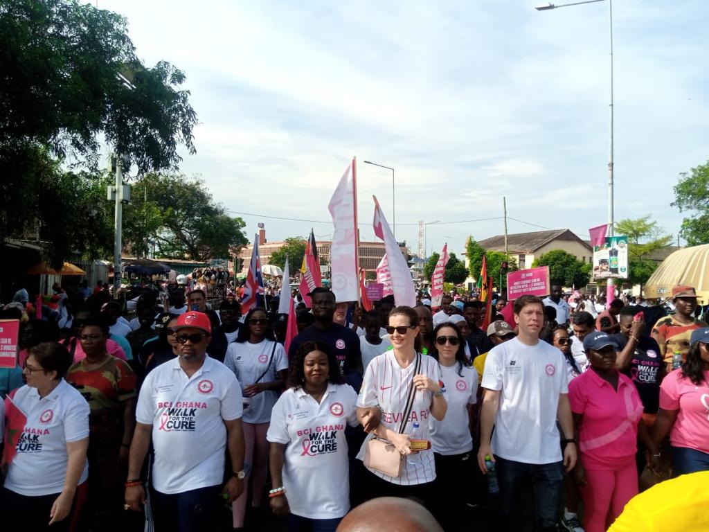 Thousands walk in Accra against breast cancer
