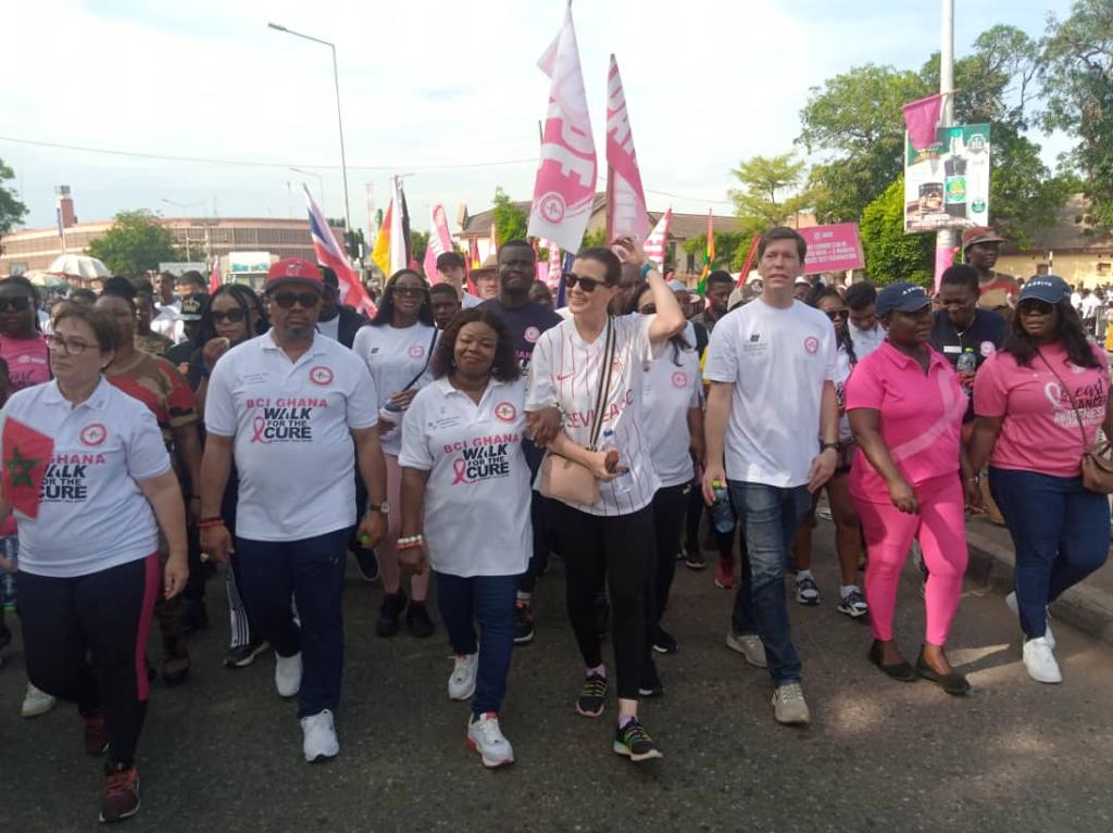 Thousands walk in Accra against breast cancer