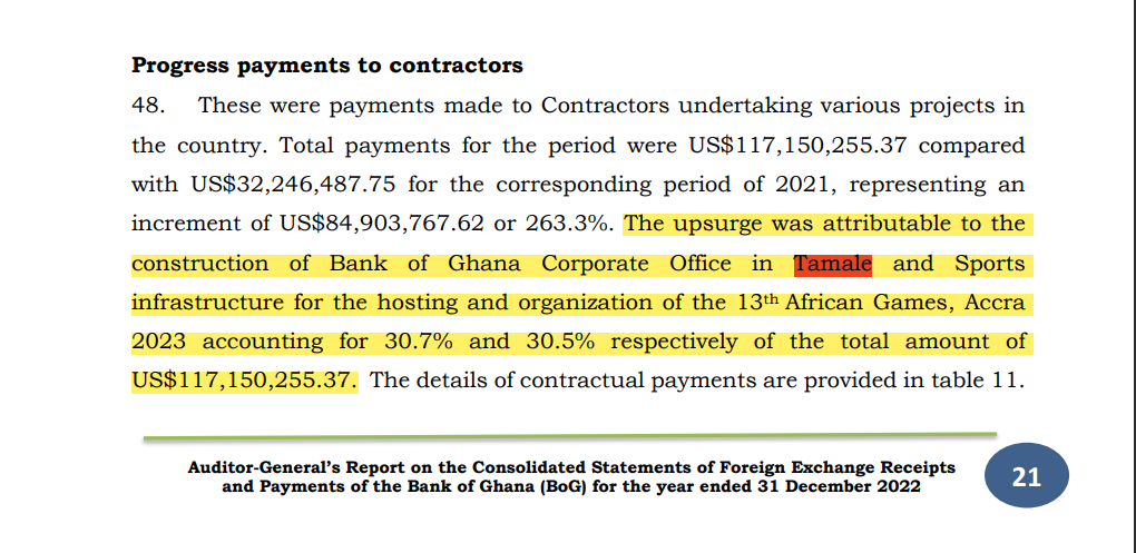 Bank of Ghana pays property developer $36m during Ghana's worst forex crunch, Auditor-General’s report reveals