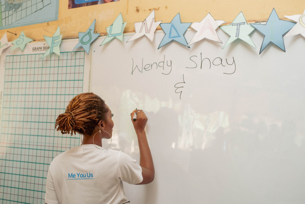 Wendy Shay's 'Shay Foundation' donates to Weija Presby School