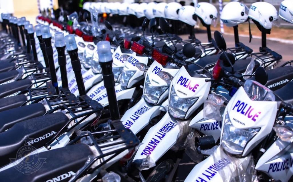 ECG donates motorbikes to police1