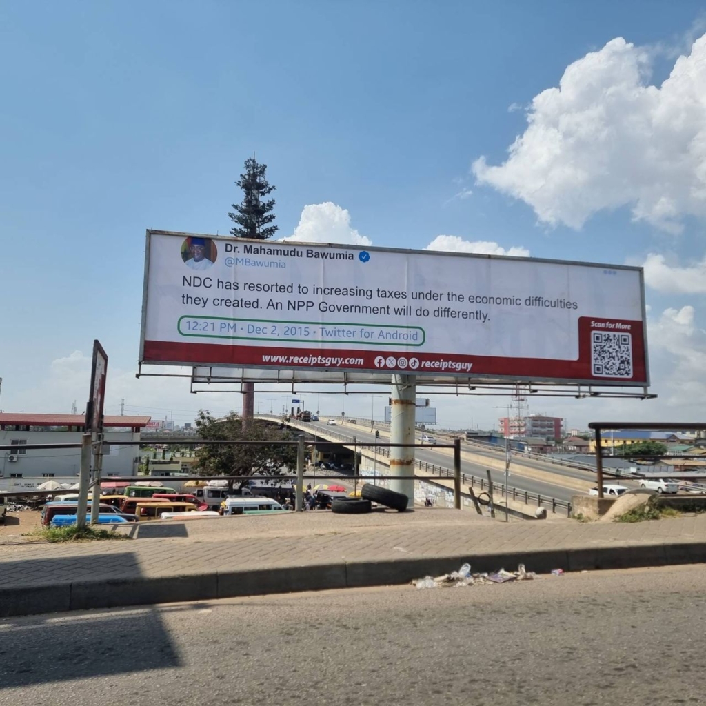 Anti-Mahama, anti-Bawumia 'throwback' billboards emerge in Accra ahead of Election 2024