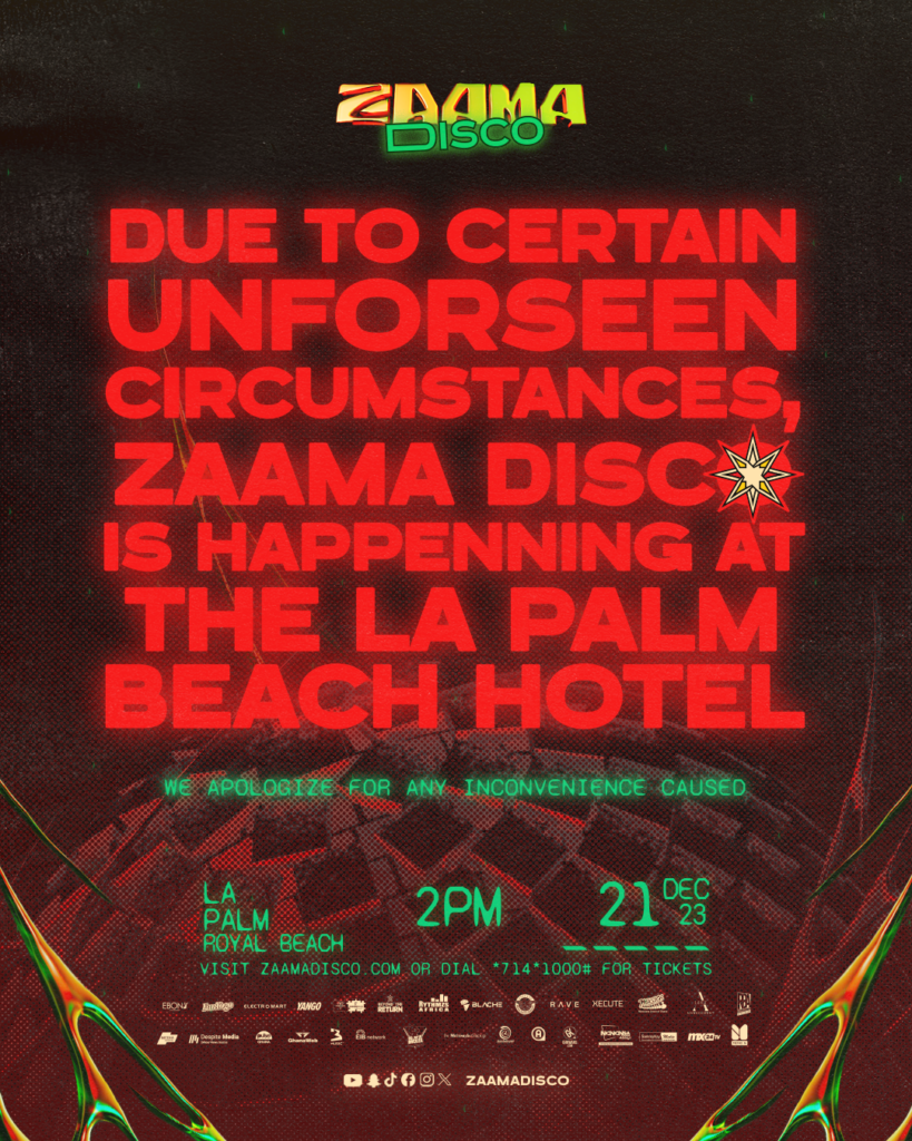 Black Sherif's Zaama Disco returns to La Palm Beach Hotel on December 21