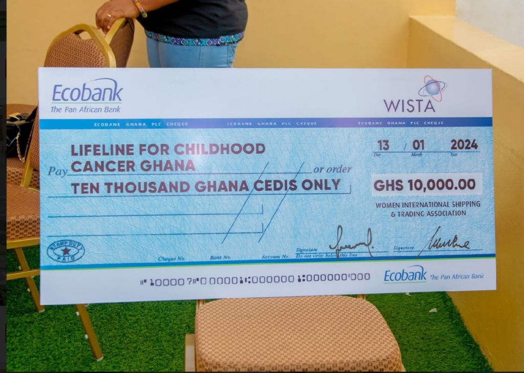 WISTA Ghana donates to Lifeline for Childhood Cancer Ghana at Korlebu Teaching Hospital