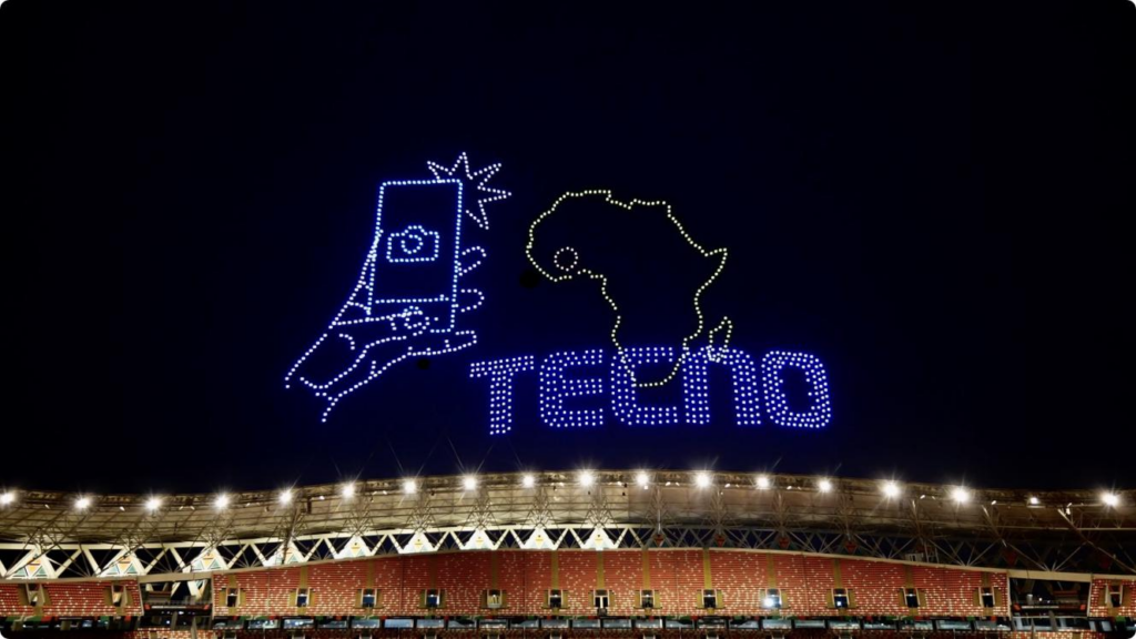 'Meet Legend and Glory' with TECNO 1000 luminous drones enchant opening ceremony at 34th AFCON
