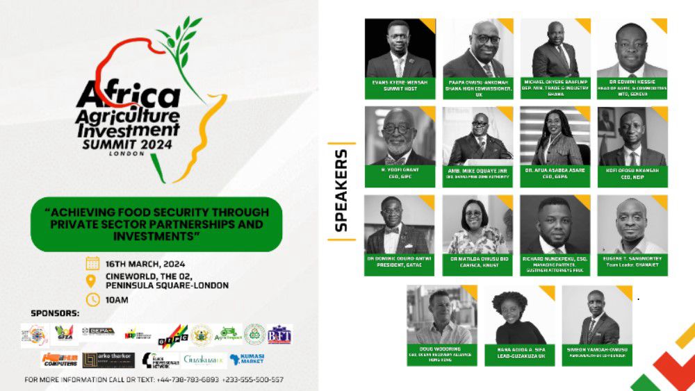 First Africa Agriculture Investment Summit comes off on March 16 in London