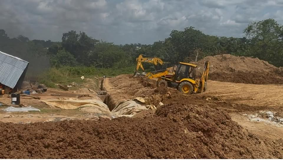 NAIMOS raids galamsey site in Ahafo, arrests operators, including a Burkinabe NAIMOS raids galamsey site in Ahafo, arrests operators, including a Burkinabe