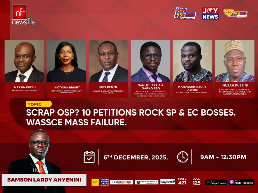 This Saturday on Newsfile: Petitions against the OSP, EC heads, and 2025 WASSCE results