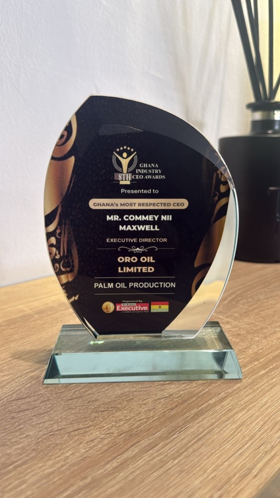 Oro Oil Executive Director honoured at 2025 Ghana CEO Awards