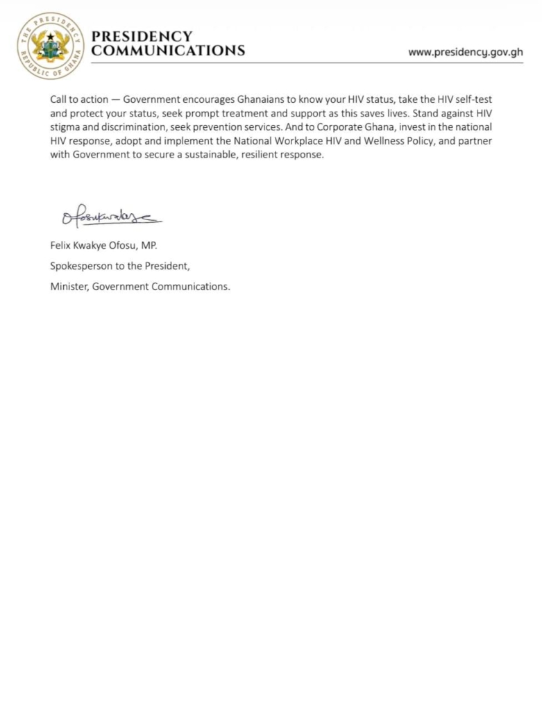 Government calls on corporate Ghana to step up support in HIV fight