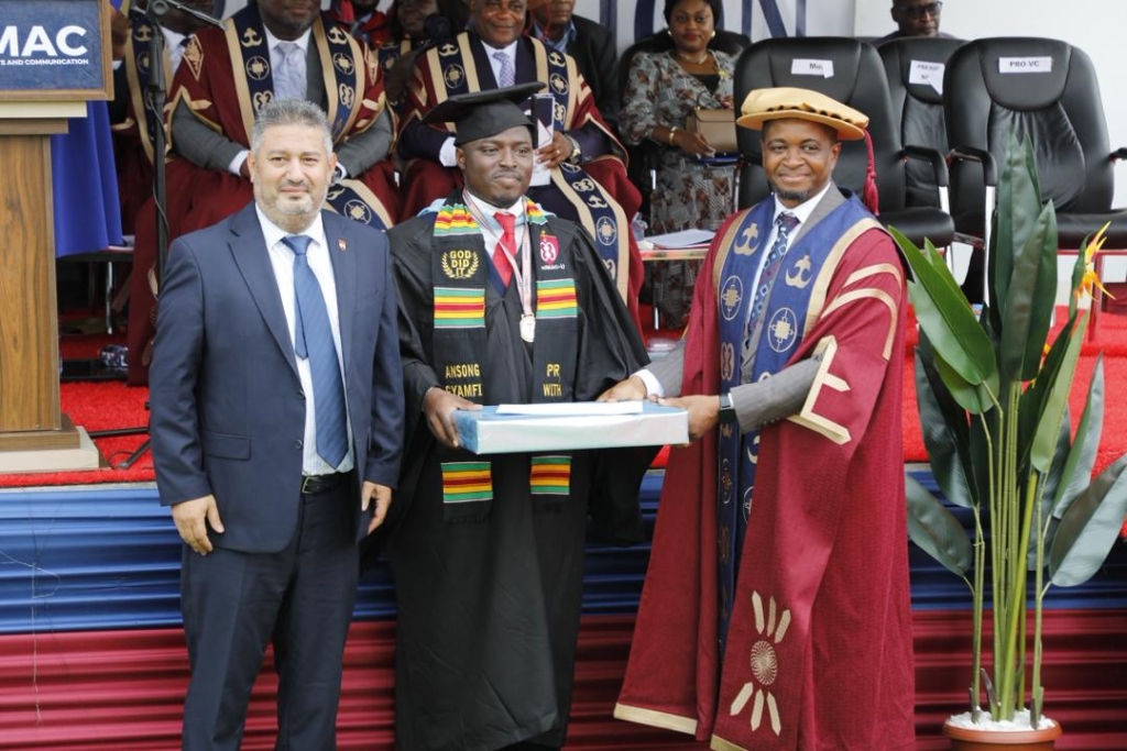UniMAC–IJ’s Eugene Gyamfi Ansong sweeps two top awards at 4th congregation