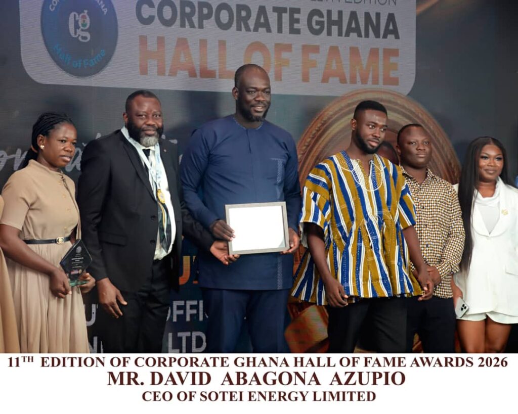 Sotei Energy CEO David Azupio honoured at 11th Corporate Ghana Hall of Fame Awards 2026