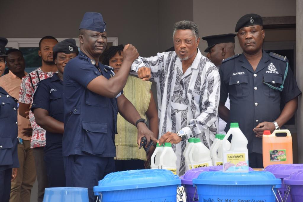 M&C Group donates items to East Legon Police to help in coronavirus fight