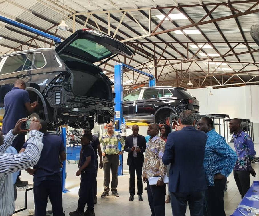 Trade Minister tours Volkswagen assembly site in Accra