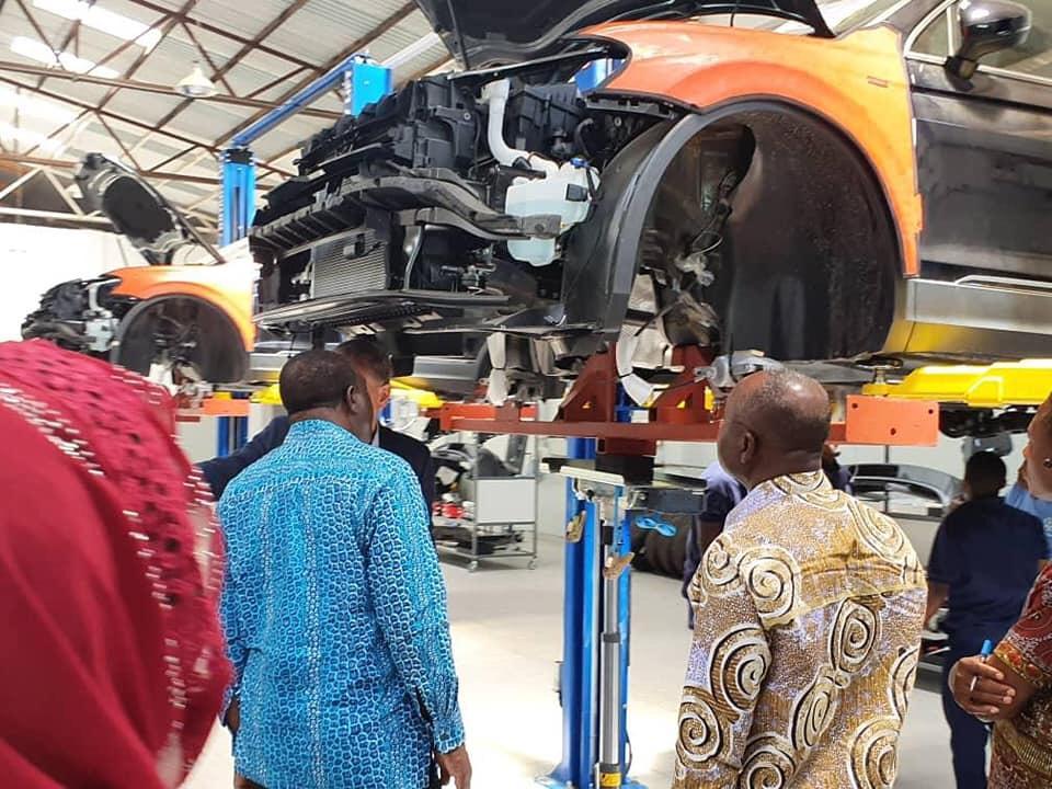 Trade Minister tours Volkswagen assembly site in Accra