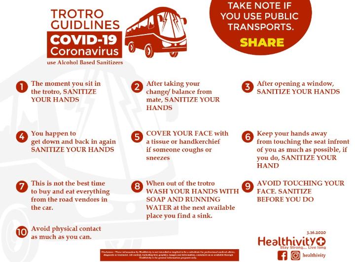 Coronavirus: 10 ‘trotro’ guidelines you should practice