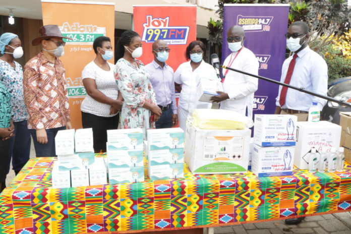 Multimedia Group donates PPEs to health centres, police stations in Accra