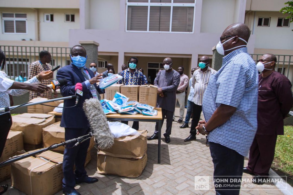 John Mahama supports Korle-Bu with PPEs John Mahama supports Korle-Bu with PPEs