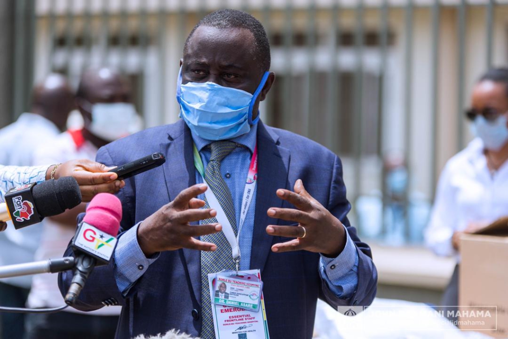 John Mahama supports Korle-Bu with PPEs