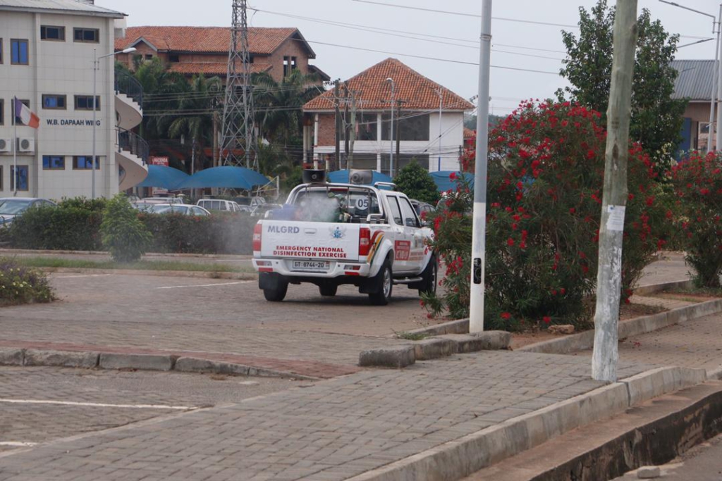 Zoomlion disinfects University of Ghana, UPSA to support fight against Covid-19