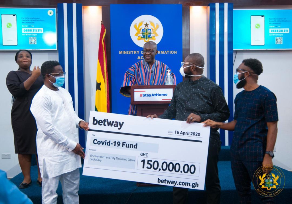Betway donates GH¢150,000 to support Covid-19 fight