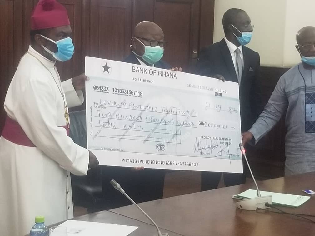 Parliament donates GH¢200,000 to Covid-19 fund