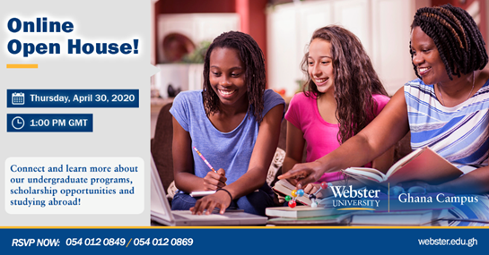 Webster University to host admissions events online in April