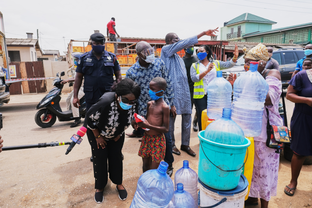 Free water distribution at Chorkor and Mamprobi in pictures