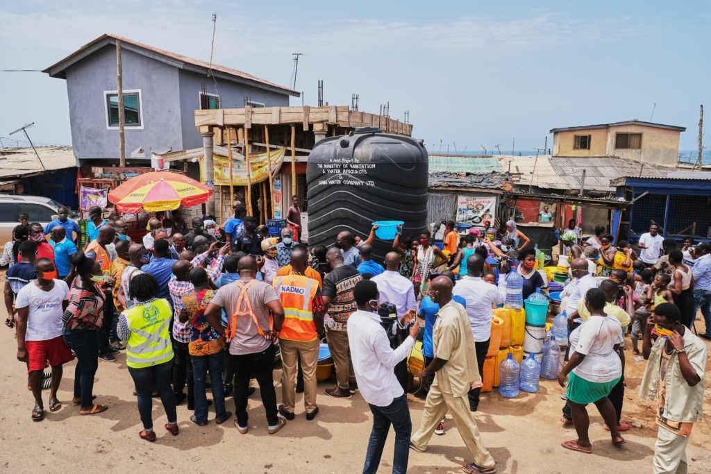 Free water distribution at Chorkor and Mamprobi in pictures