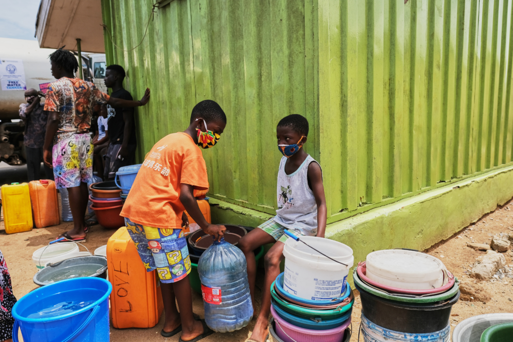 Free water distribution at Chorkor and Mamprobi in pictures