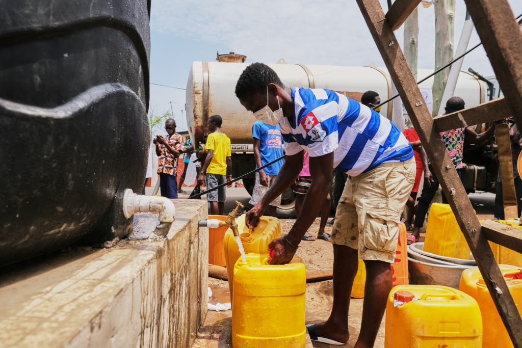 Free water distribution at Chorkor and Mamprobi in pictures