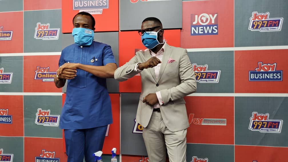 Coastal Development Authority donates face masks, sanitisers to Multimedia Group Ltd