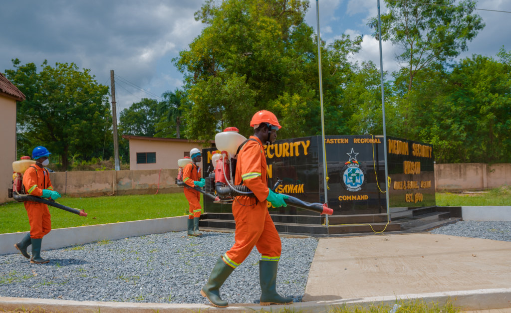 Nsawam Prisons disinfected by Dansworld Limited at no cost