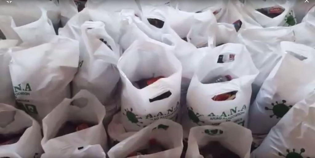 Aflao residents abroad donate food items to local residents