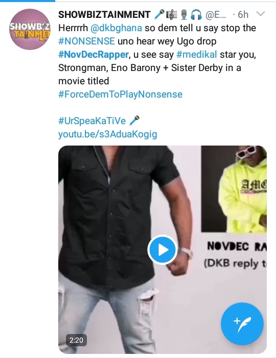 Social media users troll Medikal over NovDec rapper jab by DKB