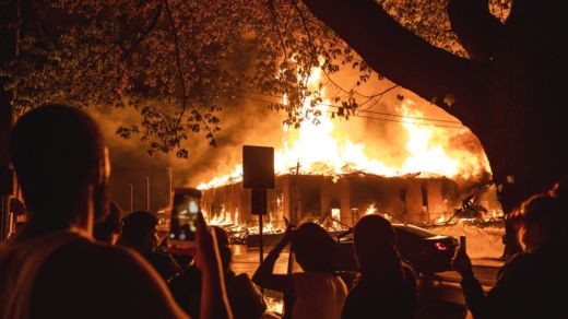 Protesters set Minneapolis police station ablaze