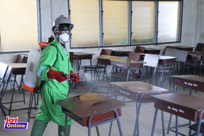 Students commend government for Senior High Schools disinfection exercise