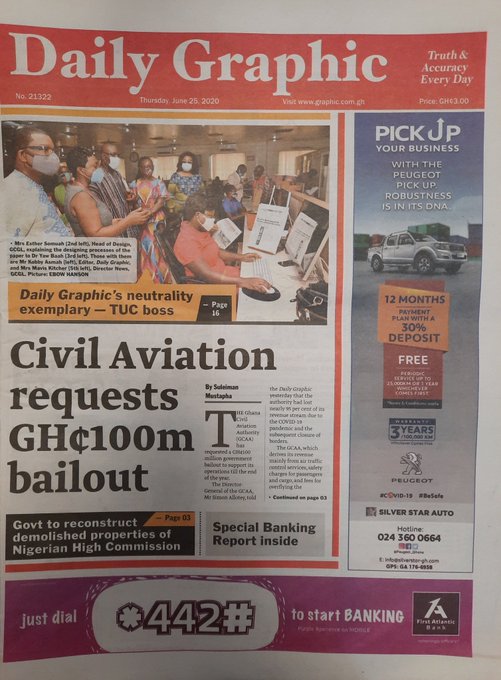 EbVpOFjX0AEOcYF Newspaper Headlines of Today; Thursday, June 25, 2020