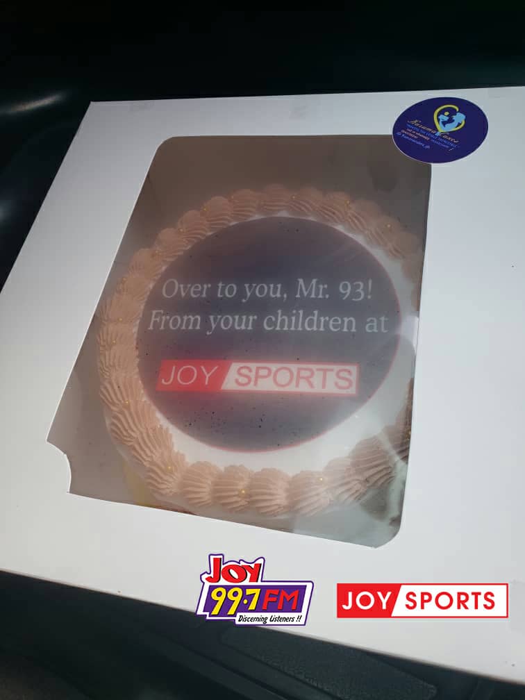 Joe Lartey at 93: JoySports surprises legend with cake and music