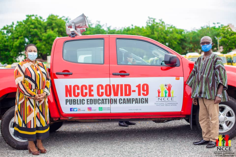 NCCE receives 50 cars, ¢2.517m support from government for its Covid-19 public education