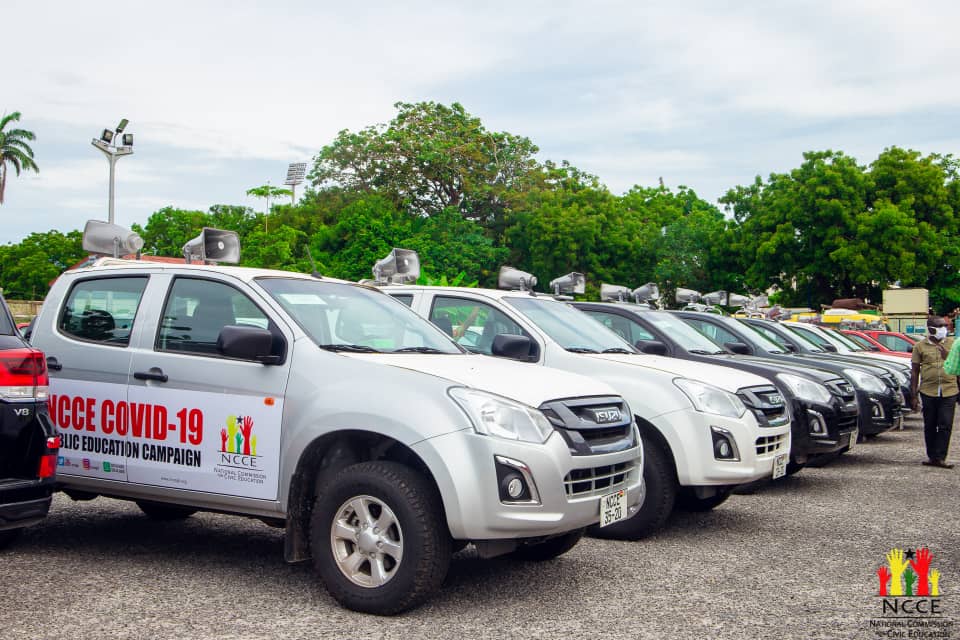 NCCE receives 50 cars, ¢2.517m support from government for its Covid-19 public education