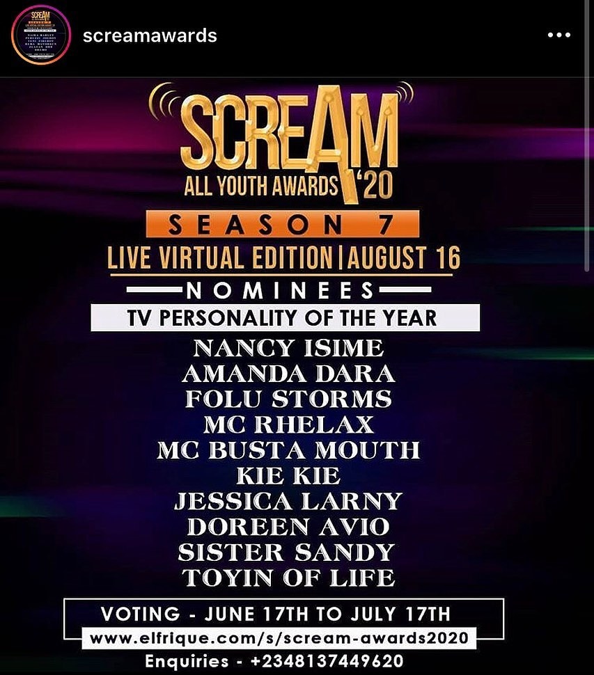 Scream Awards: Radio and TV Personality Doreen Avio, other Multimedia journalists nominated