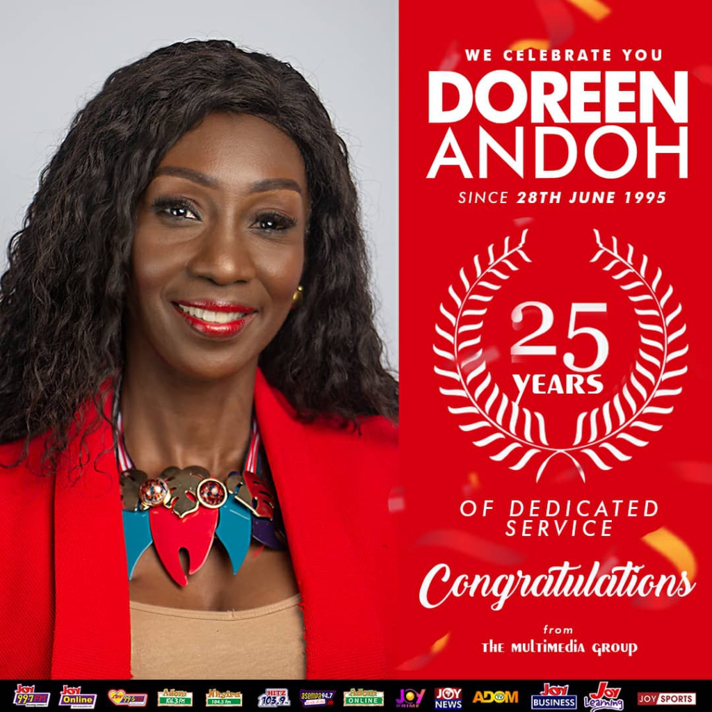 Doreen Andoh marks 25 years with The Multimedia Group Limited Doreen Andoh