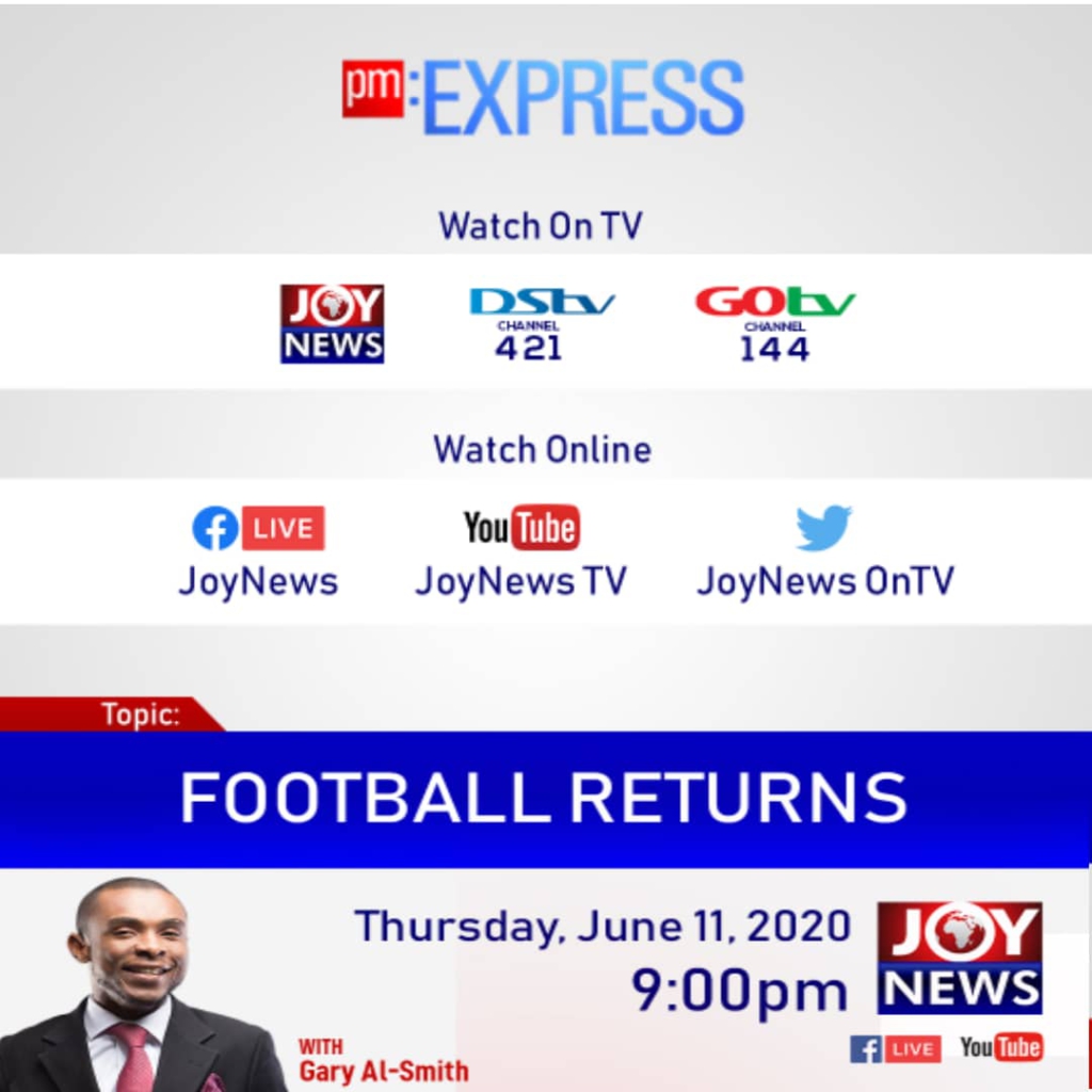 Football Returns: Gary Al-Smith hosts Cole, Beglin, Tshabalala, and Castello on PM Express Football Returns: Gary Al-Smith hosts Cole, Beglin, Tshabalala, and Castello on PM Express