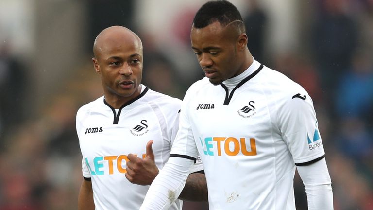 Andre Ayew and Jordan Ayew for Swansea.